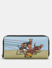 Yoshi - Dog Walk Leather Zip Around Purse
