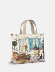 Yoshi - Country Cottage Leather Grab Bag with Detachable Shoulder Strap