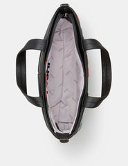 Yoshi - Bookworm Library Black Leather Grab Bag with Detachable Shoulder Strap