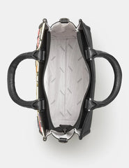 Yoshi - Highland Cow Leather Grab Bag with Detachable Shoulder Strap