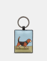 Yoshi - Dog Walk Beagle Leather Key Ring