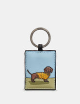 Yoshi - Dog Walk Dachsund Leather Key Ring