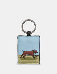 Yoshi - Dog Walk Staffordshire Bull Terrier Leather Key Ring