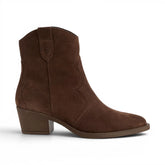 Tamaris - Women's Brown Suede Western Style Ankle Boots 25702-41