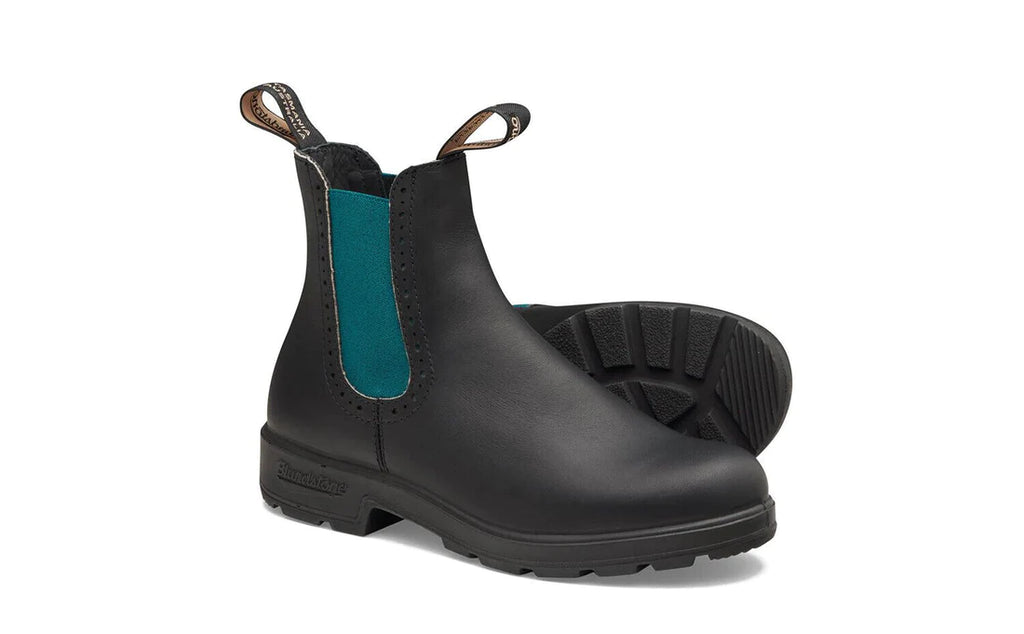 *Available for Pre-Order* Blundstone - 2320 Black & Teal Leather High Top Chelsea Boots