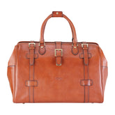 Deep Tan Leather Doctors Style Holdall