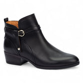 Pikolinos - Women's Daroca Black Leather Zip Heeled Ankle Boots