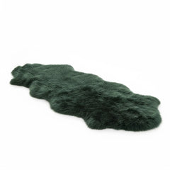 Large Silky Soft Thyme Green Genuine Sheepskin Rug