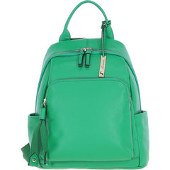 Ladies Summer Green Leather Rucksack