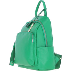 Ladies Summer Green Leather Rucksack