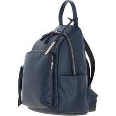 Ladies Navy Leather Rucksack