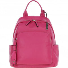 Ladies Hot Pink Leather Rucksack
