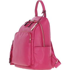 Ladies Hot Pink Leather Rucksack
