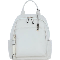 Ladies White Leather Rucksack