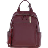 Ladies Deep Burgundy Leather Rucksack