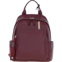 Ladies Deep Burgundy Leather Rucksack