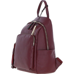 Ladies Deep Burgundy Leather Rucksack