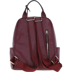 Ladies Deep Burgundy Leather Rucksack