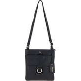 Ladies Black Leather Cross Body Bag