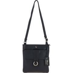 Ladies Black Leather Cross Body Bag