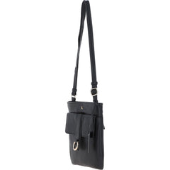 Ladies Black Leather Cross Body Bag