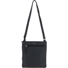 Ladies Black Leather Cross Body Bag