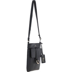 Ladies Black Leather Cross Body Bag