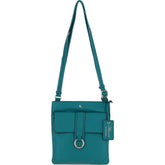 Ladies Dark Teal Leather Cross Body Bag