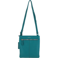 Ladies Dark Teal Leather Cross Body Bag