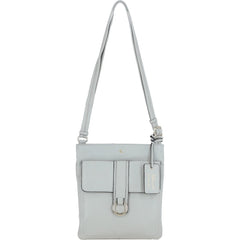 Ladies Light Grey Leather Cross Body Bag