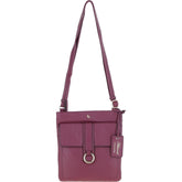 Ladies Wine Leather Cross Body Bag