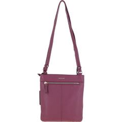Ladies Wine Leather Cross Body Bag
