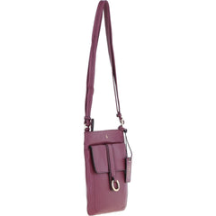 Ladies Wine Leather Cross Body Bag