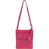 Ladies Hot Pink Leather Cross Body Bag