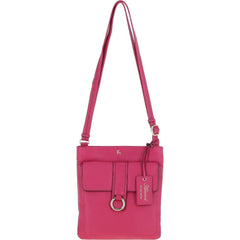 Ladies Hot Pink Leather Cross Body Bag