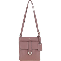 Ladies Blush Pink Leather Cross Body Bag