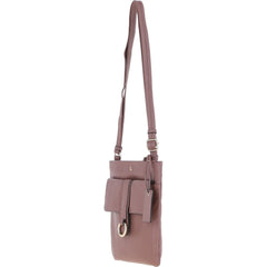 Ladies Blush Pink Leather Cross Body Bag