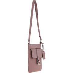Ladies Blush Pink Leather Cross Body Bag