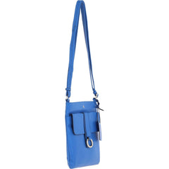 Ladies Ocean Blue Leather Cross Body Bag