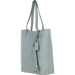 Ladies Sage Leather Shopper Tote Bag & Detachable Clip Pouch