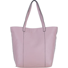 Ladies Rose Leather Shopper Tote Bag & Detachable Clip Pouch
