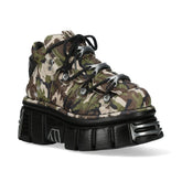 NEW ROCK - M-106-C169 Camouflage Leather Platform Boots