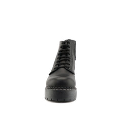 Grinders - Charlie ACS Black Leather Lace Up Ankle Boots