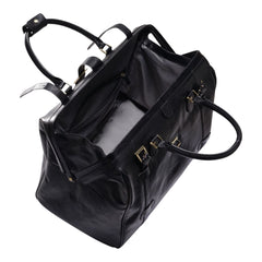 Black Leather Doctors Style Holdall