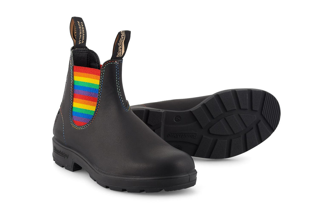 *Available for Pre-Order* Blundstone - 2105 Black & Rainbow Leather Chelsea Boots