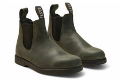 Rossi - 607 Booma Moss Green Leather Chelsea Boots