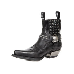 NEW ROCK - 7950-S1 Gothic Ankle Boots With Skull