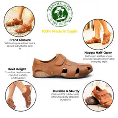 Panama Jack - Men's Fletcher Brown Leather Basic C5 Sandals