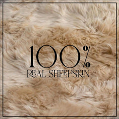 Large Silky Soft Taupe Genuine Sheepskin Rug