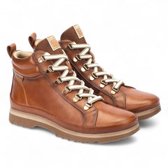 Pikolinos - Women's Vigo Brandy Brown Leather Trainers